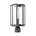 Elk Lighting Bianca 1-Light Post Mount in Aged Zinc with Clear 45168/1